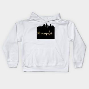 MINNEAPOLIS MINNESOTA DESIGNER SILHOUETTE SKYLINE ART Kids Hoodie